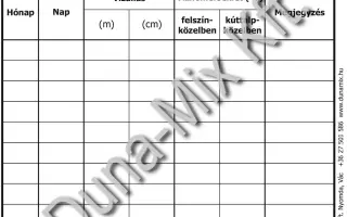Észlelési napló kutakra (25 lapos) 1